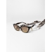 Солнцезащитные женские очки Chopard из полимера коричневого цвета с цепью в комплекте